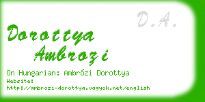 dorottya ambrozi business card